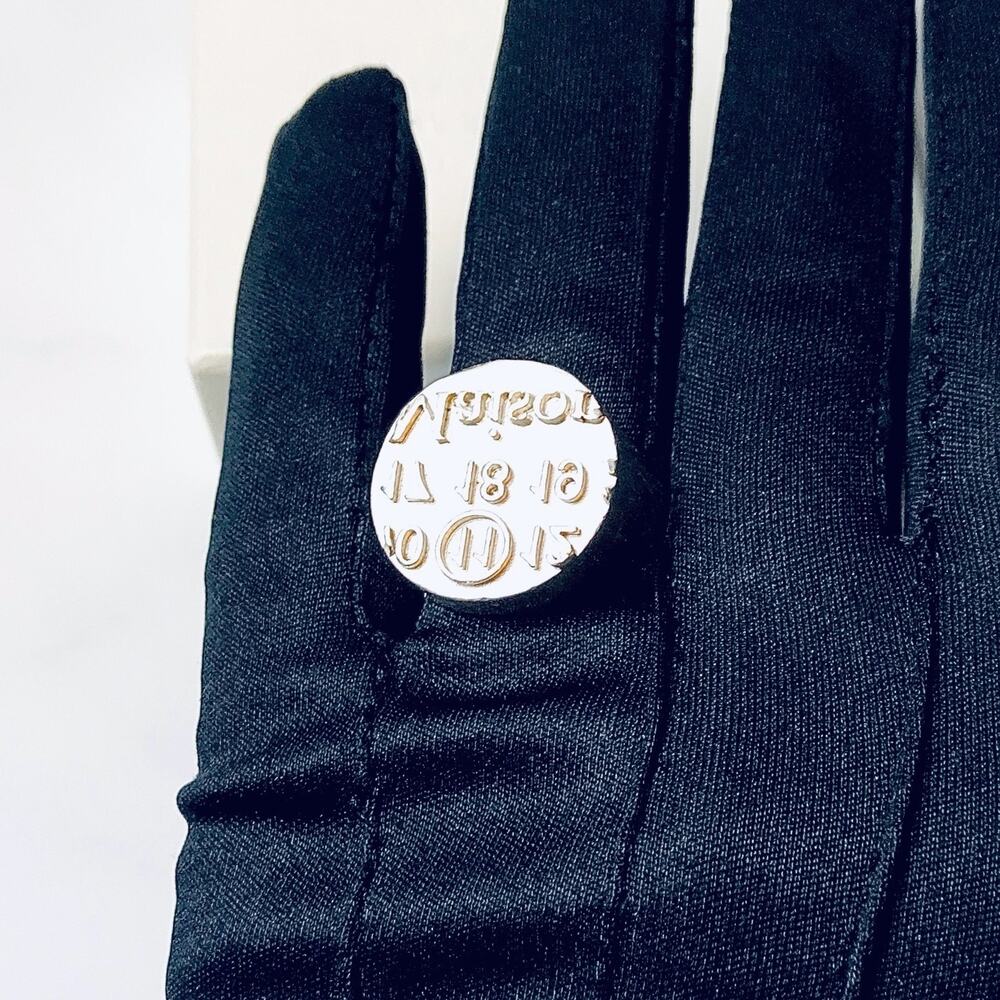 Maison Margiela Large Solid Silver Brushed Matte … - image 3